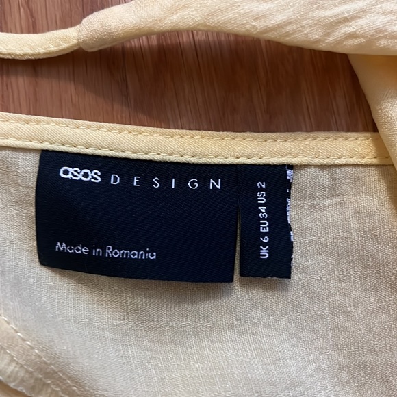 ASOS Design Yellow High Neck Dress - Picture 5 of 5